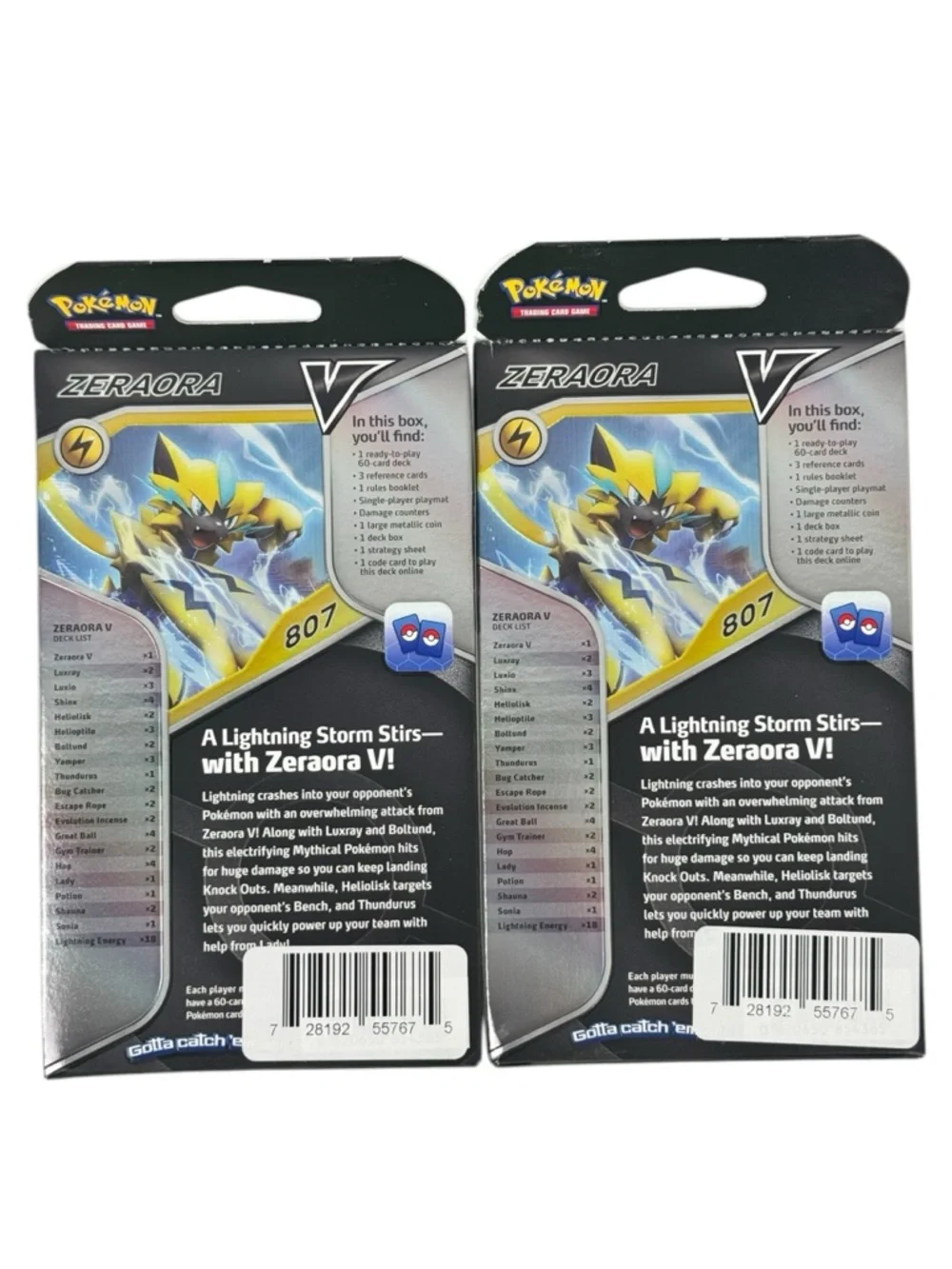 Pokemon TCG Zeraora V Battle Deck Sealed Lot of 2 Boxes New Factory Sealed